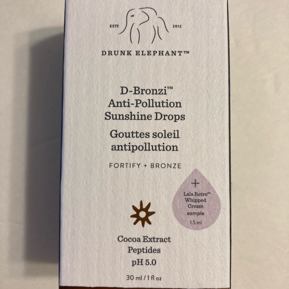 Brand New Drunk Elephant D-Bronzi Anti-Pollution Sunshine Drops.
